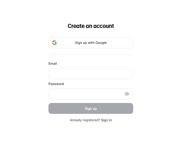 Screenshot of the ElevenLabs sign up page showing options for email, Google, and Facebook login.